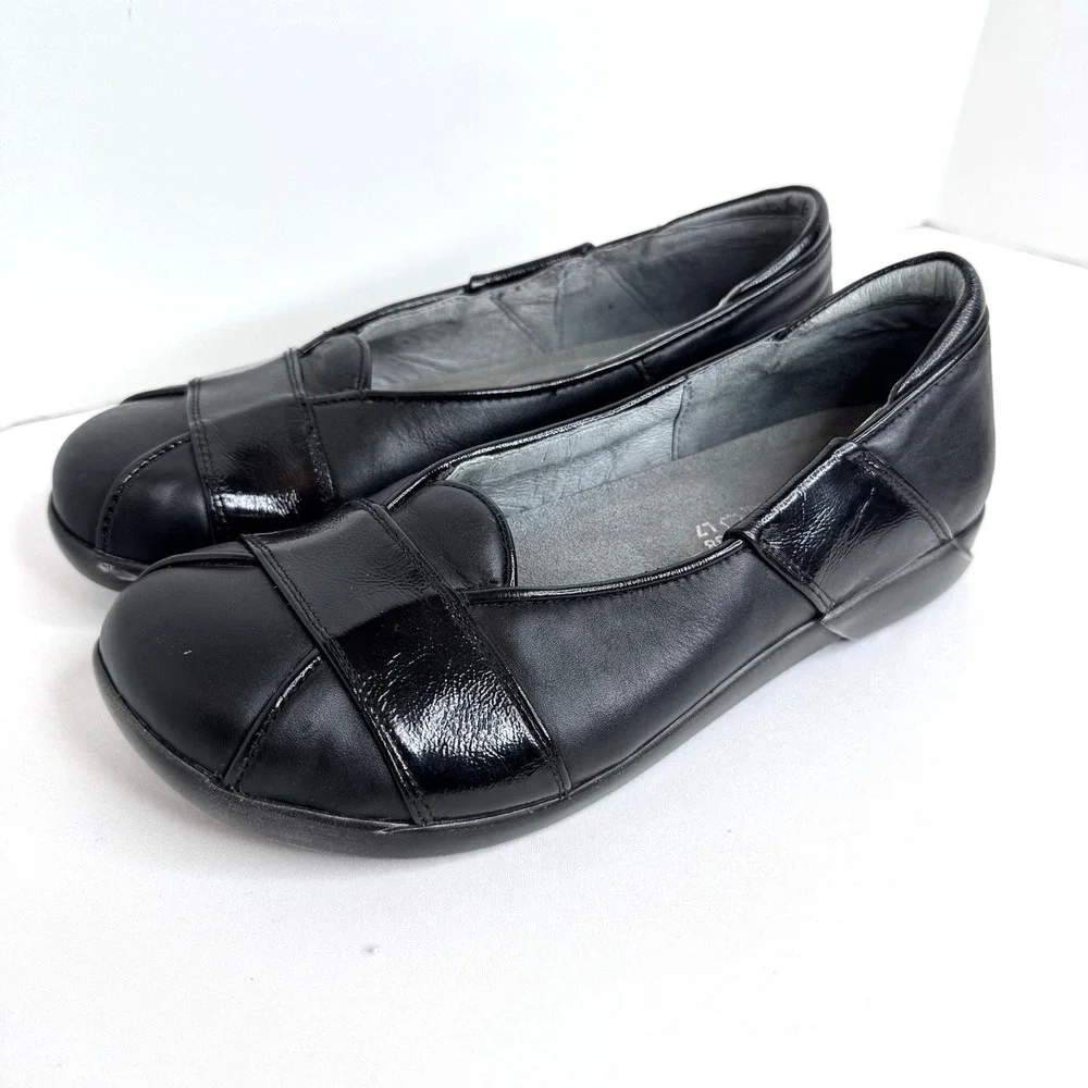 Naot Shoes Womens 38 Casual Slip On‎ Loafers Comfort Black Leather US 7 Flats